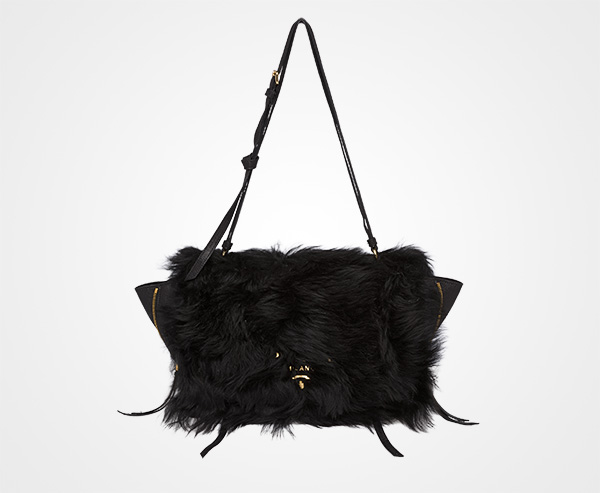 プラダ バッグ スーパーコピー shearling and leather shoulder bag 1BD081_2EDU_F0002_V_OOO