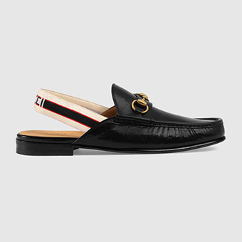 グッチ 靴 スーパーコピー ホースビット GUCCI ストライプ スリングバック スリッパ 523406 0G0B0 1073